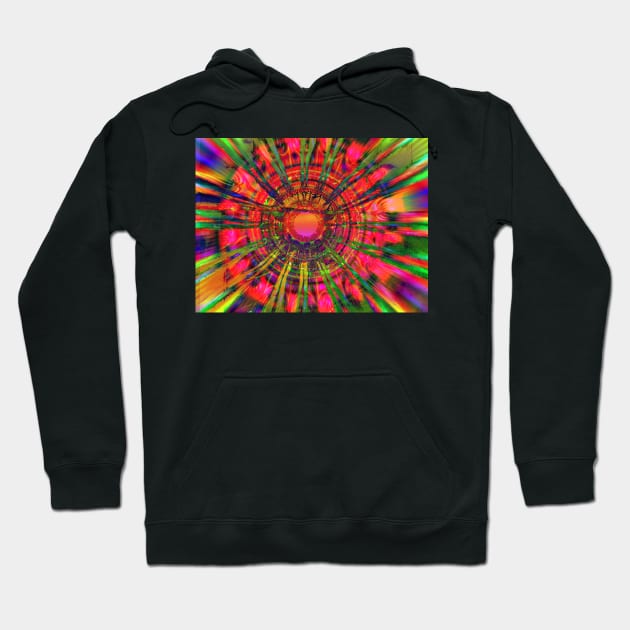 Hippie Fractal Art Design Hoodie by Kenen's Designs